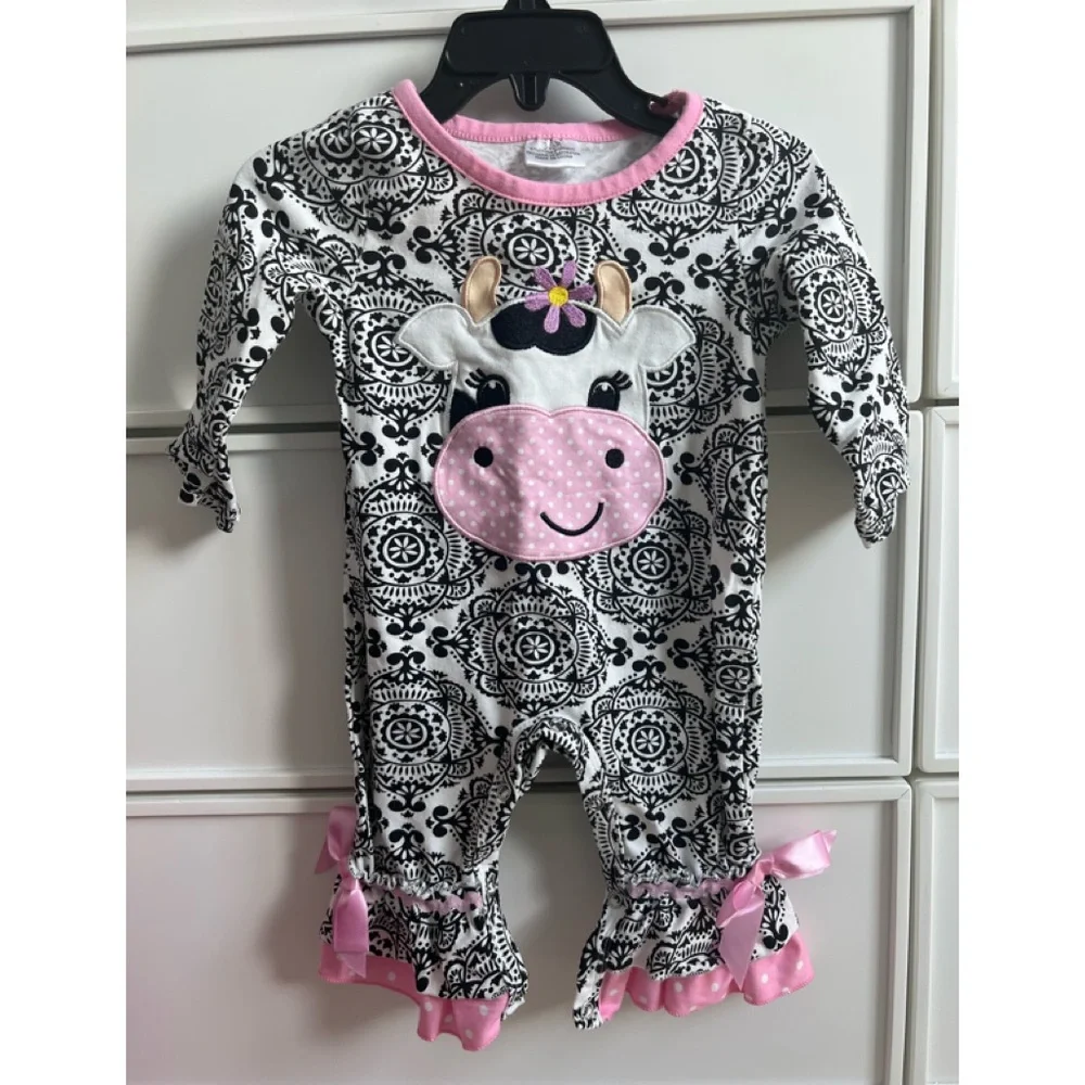 Cow Ruffle Romper - Picture 7 of 7